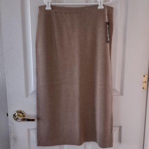 Ladies Ancora Camel Pencil Skirt Size XL Acrylic Wool XL